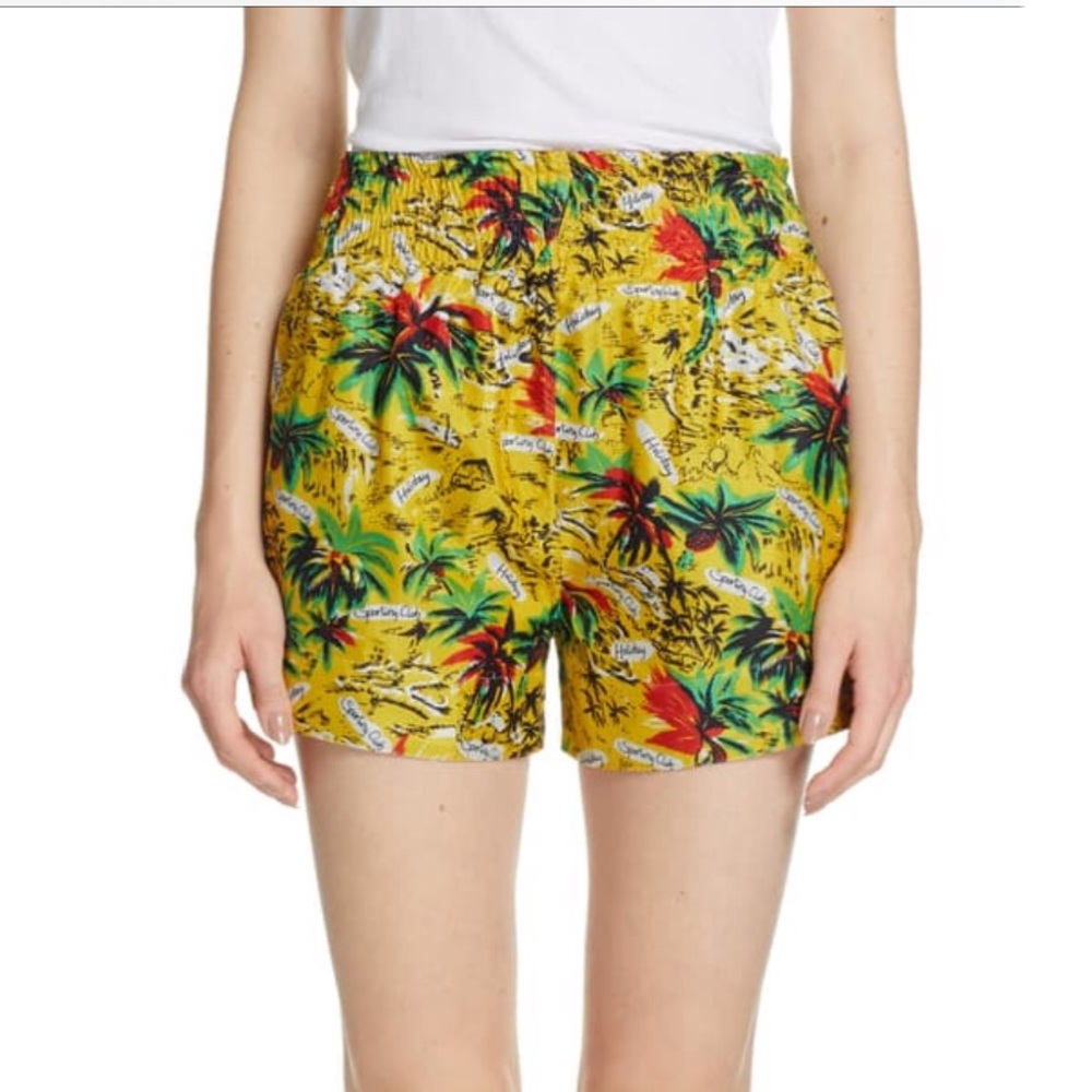 Roseanna Yellow Tropical Print Women’s Shorts